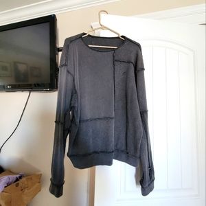Zyia grey waffle sweatshirt